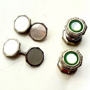 Rare 40s Gentlemen’s Mother of Pearl Cuff Links